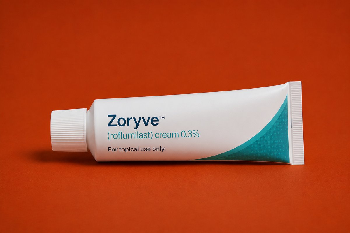 Tube of Zoryve (roflumilast) 0.3% cream